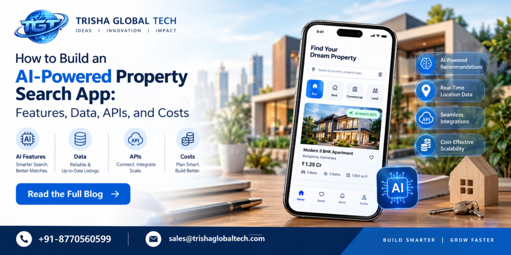 property search app on a smartphone